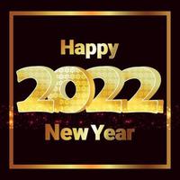 Happy new year party design 2022 vector