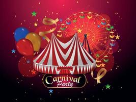 Carnival party greeting card vector