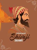 ilustración de chhatrapati shivaji maharaj jayanti vector