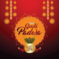 Gudi padwa event design vector