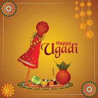 Gudi padwa event design vector