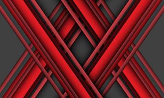 Abstract red line cross overlap on grey design modern futuristic background vector illustration.