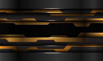 Abstract yellow black metallic cyber technology futuristic design modern background vector illustration.