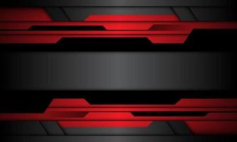 Abstract red grey black metallic cyber geometric banner design modern futuristic background vector illustration.
