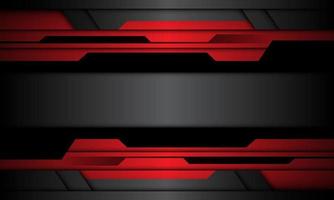 Abstract red grey black metallic cyber geometric banner design modern futuristic background vector illustration.