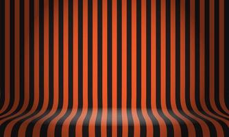 Black orange line pattern studio display empty space background vector illustration.