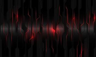 Abstract red light power circuit on black metallic cyber geometric design modern technology futuristic background vector illustration.