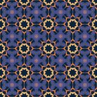 Seamless pattern with abstract mandala ornamental arabesque illustration.  Decorative classic tile pattern. vector