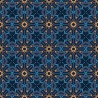 Seamless pattern with abstract mandala ornamental arabesque illustration.  Decorative classic tile pattern. vector