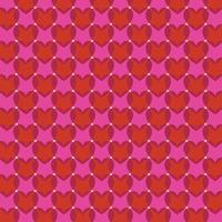 red pink overlapping hearts background vector pattern