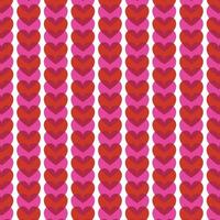 Rosa rojo superpuesto rayas verticales patrón de corazones.eps vector
