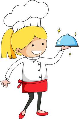 Female chef cartoon character cartoon character