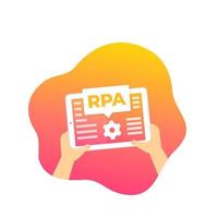 RPA, Robotic process automation vector