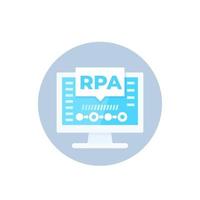 RPA vector icon, Robotic process automation