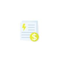 Electricity utility bills icon vector
