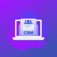 CRM system software icon vector