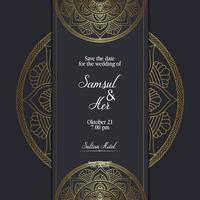 Mandala template with elegant, classic elements. Great for invitation, flyer, menu, brochure, background Premium Vector