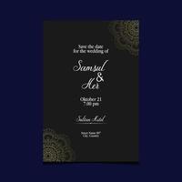Luxury mandala pattern background with golden arabesque vector