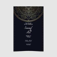 plantilla de mandala con elementos clásicos y elegantes. ideal para invitación, volante, menú, folleto, fondo vector premium