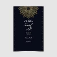 Luxury mandala pattern background with golden arabesque vector