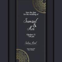 plantilla de mandala con elementos clásicos y elegantes. ideal para invitación, volante, menú, folleto, fondo vector premium