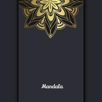 Fondo de marco decorativo ornamental floral y mandala de lujo vector premium