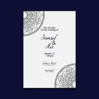 plantilla de mandala con elementos clásicos y elegantes. ideal para invitación, volante, menú, folleto, fondo vector premium