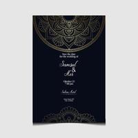Mandala template with elegant, classic elements. Great for invitation, flyer, menu, brochure, background Premium Vector