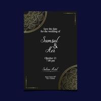 plantilla de mandala con elementos clásicos y elegantes. ideal para invitación, volante, menú, folleto, fondo vector premium