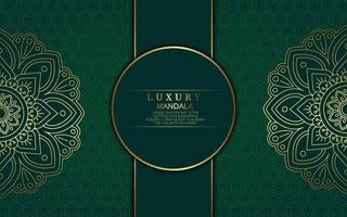 Luxury mandala pattern background with golden arabesque vector