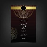 plantilla de mandala con elementos clásicos y elegantes. ideal para invitación, volante, menú, folleto, fondo vector premium