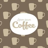 Coffee mugs pattern background vector