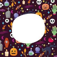 Halloween pattern background with space for text vector design