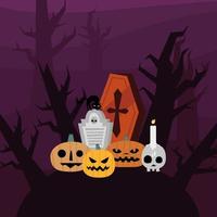 Halloween celebration characters vector