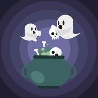 diseño vectorial de fantasmas de halloween vector