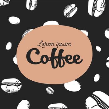 Coffee pattern background vector