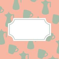 Coffee pots pattern background vector