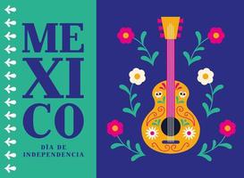 Mexican independence day banner vector