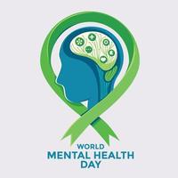 World Mental Health Day Concept vector