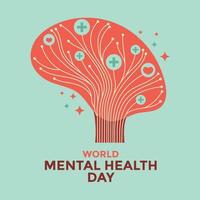 World Mental Health Day Concept vector