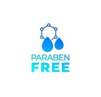 Paraben free label, vector design