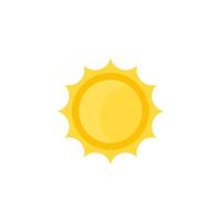 icono de sol, logotipo de vector solar sobre fondo blanco
