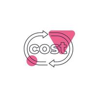 cost vector icon, line design.eps