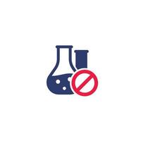 Chemical free icon on white background vector