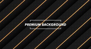 Premium black background with gold glitter vector illustration