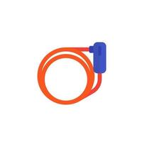 Bike lock icon, flat vector