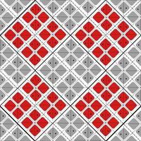 Romanian and moldavian seamless pattern with traditional red squares and lines. Repetitive eastern european background for clothes. vector