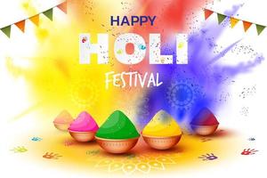 Realistic holi festival illustration vector