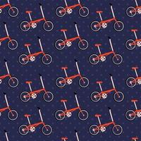 folding bicycle seamless pattern vector illustration