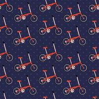 folding bicycle seamless pattern vector illustration